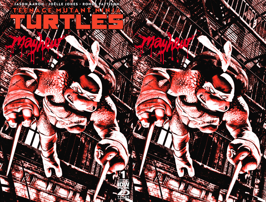 TEENAGE MUTANT NINJA TURTLES #1 Mike Mayhew Studio Variant Cover A Trade Dress and B Virgin Massacre Sig with COA