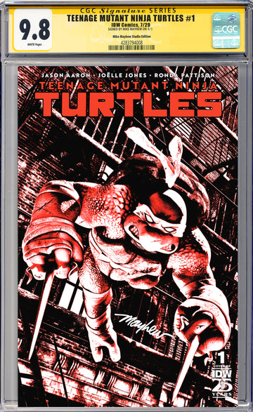 TEENAGE MUTANT NINJA TURTLES #1 Mike Mayhew Studio Variant Cover A Trade Dress Regular Sig CGC Yellow Label Guaranteed 9.8 Graded Slab