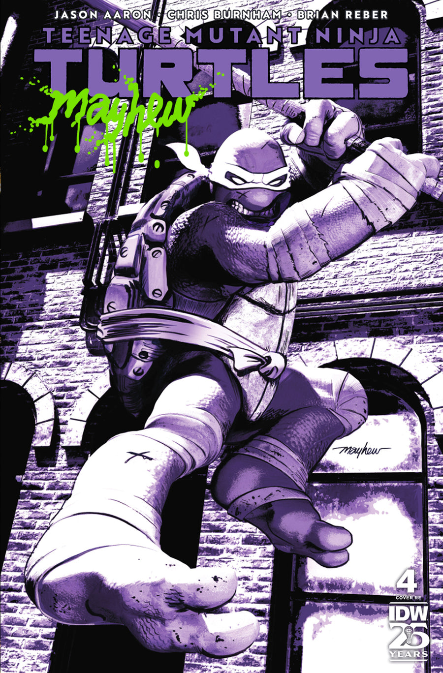 TEENAGE MUTANT NINJA TURTLES #4 Mike Mayhew Studio Variant Cover A Trade Dress Radioactive Slime Signed with COA