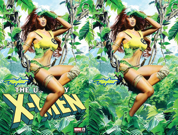 UNCANNY X-MEN #1 (2024) Mike Mayhew Studio Variant Cover A Trade Dress and B Virgin Blue & Gold Glow Sig with COA