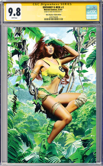 UNCANNY X-MEN #1 (2024) Mike Mayhew Studio Variant Cover B Virgin Regular Sig CGC Yellow Label Guaranteed 9.8 Graded Slab