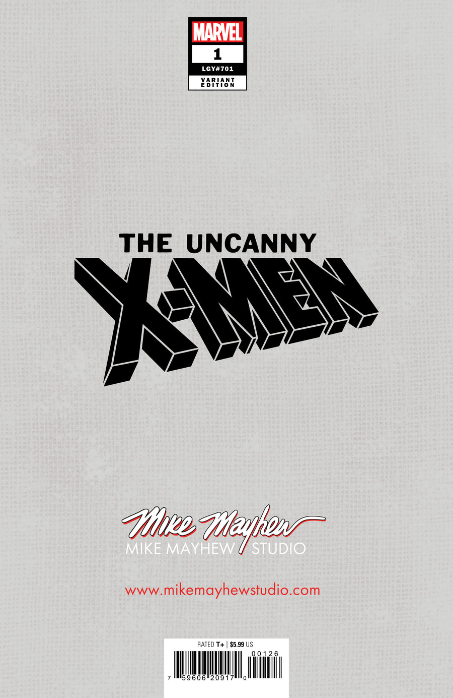 UNCANNY X-MEN #1 (2024) Mike Mayhew Studio Variant Cover A Trade Dress and B Virgin Raw